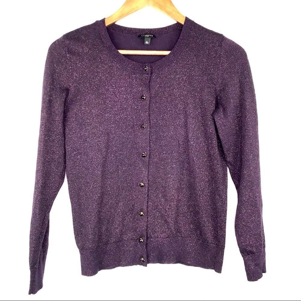 Talbots metallic Shimmer Cardigan
